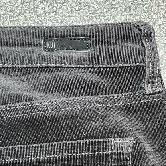Kut from the Kloth Diana Skinny Corduroy Jeans Womens 8 Gray Mid Rise Stretch - Picture 10 of 12